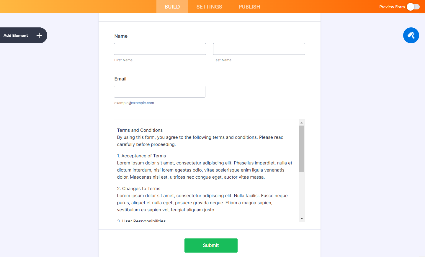 Paragraph Element showing the result of added CSS code