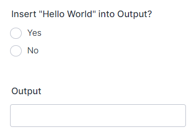 A sample form for inserting texts