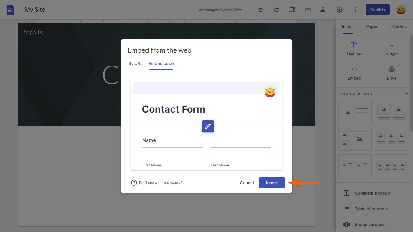 Cómo incrustar tu formulario en Google Sites Imagen-1