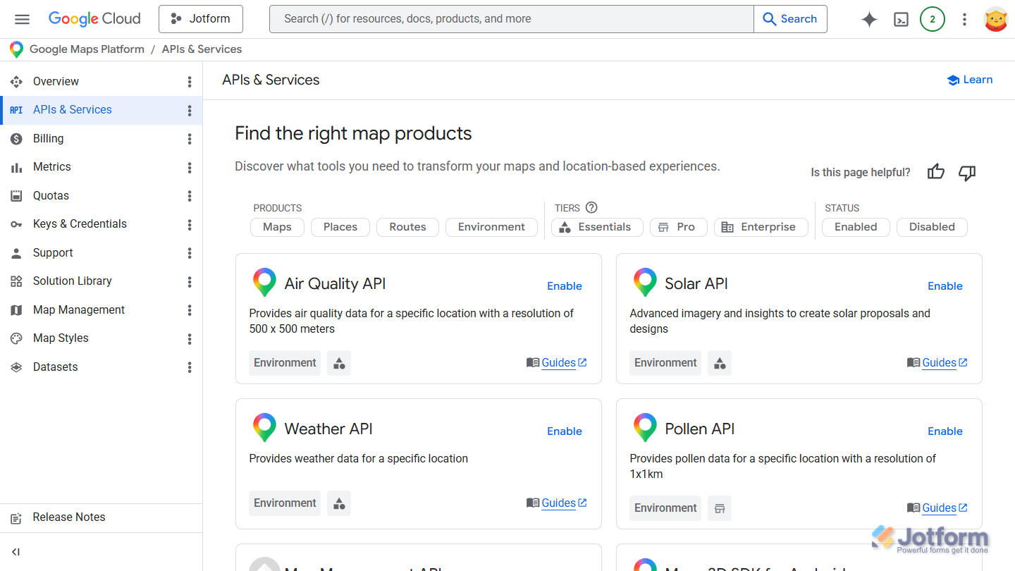 How to Get Google Maps API Key for Jotform Mapping Widgets Image-12