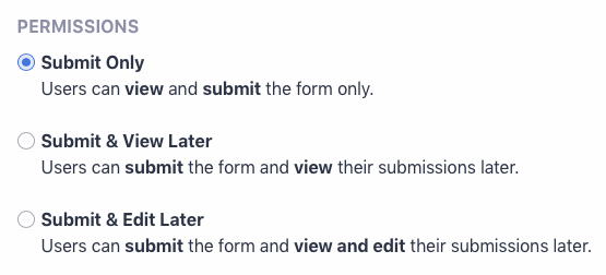 Setting Submit Only option