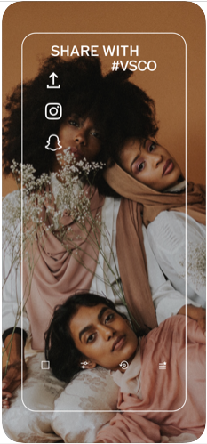 User Interface of VSCO