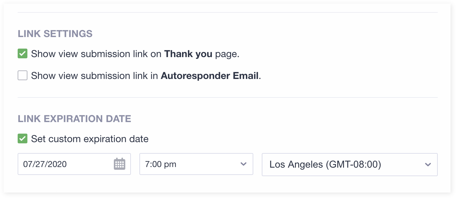 Jotform Smart PDF Form's Assign Form Feature Viewing Link and Link Expiration Date Settings