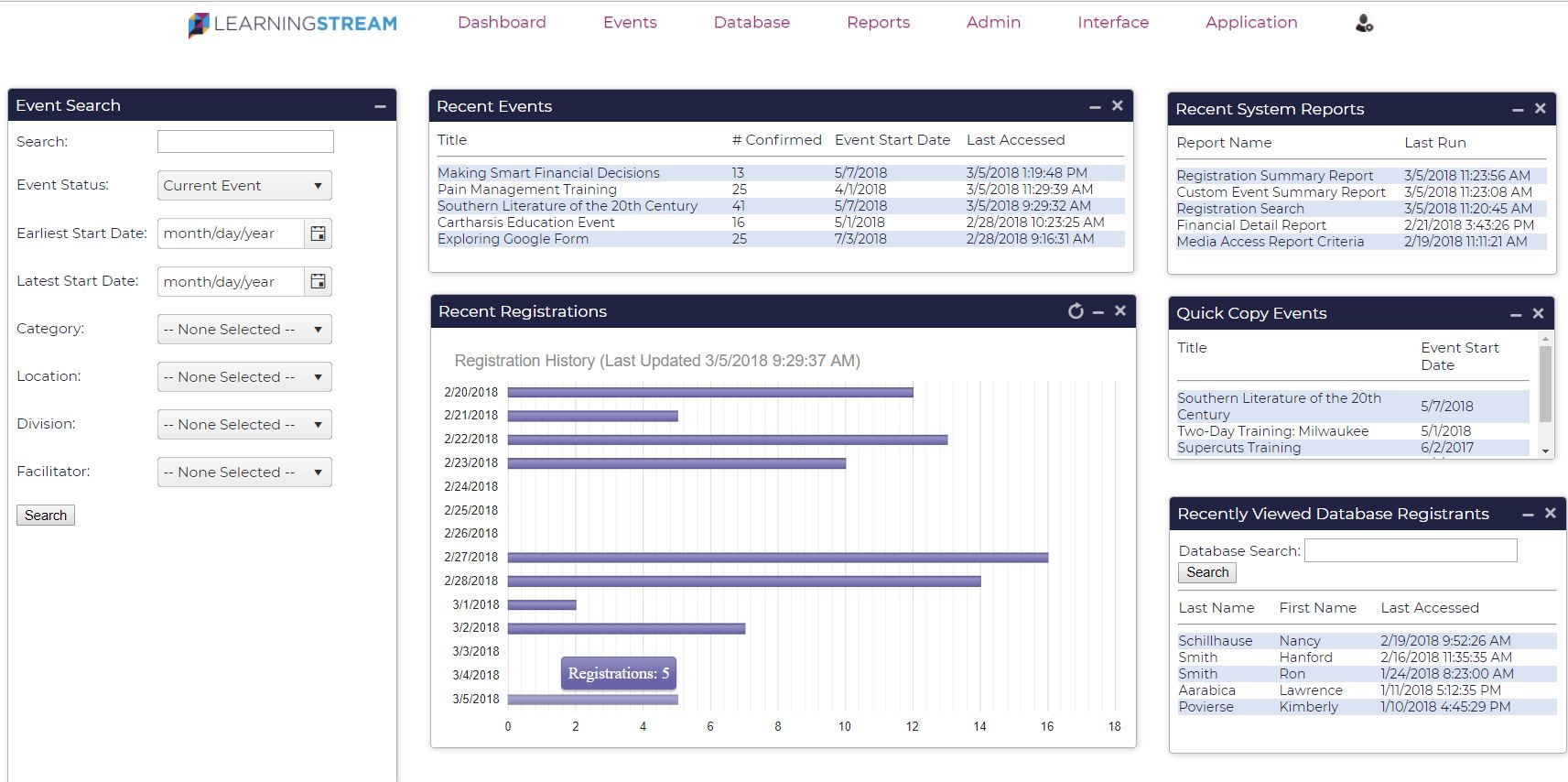 Learning Stream Dashboard