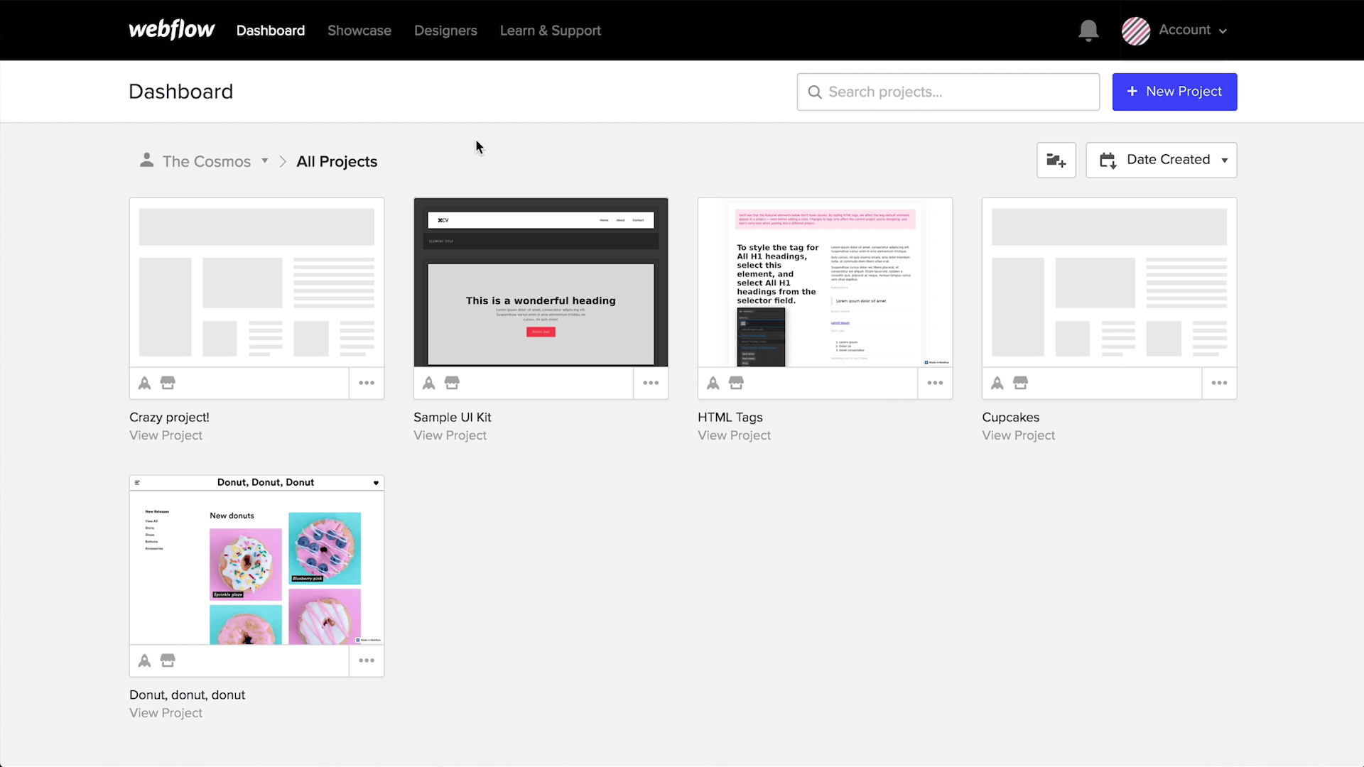 Webflow Dashboard