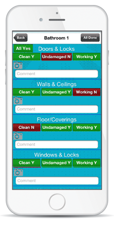 Screenshots from Inspect & Cloud's interface