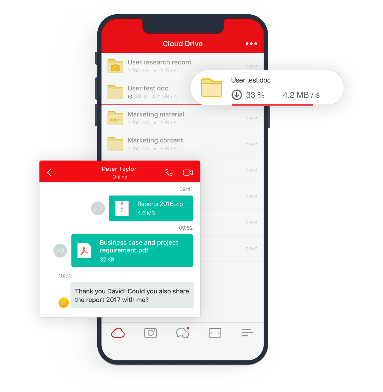 user interface of mega mobile app