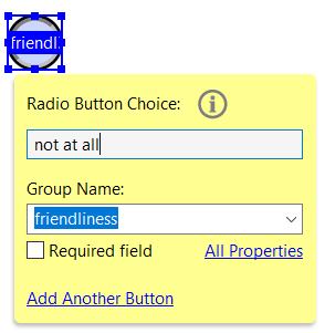 Editing the Radio Button