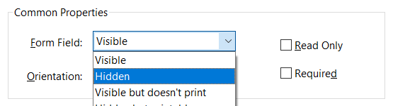 Common Properties Settings