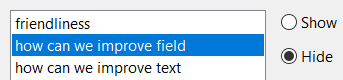 Selecting the Hide Option from the Popup
