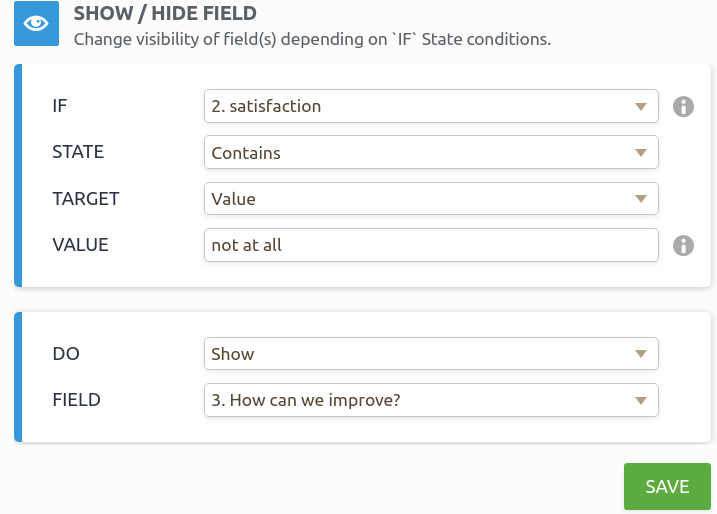 A Show/Hide Field Condition in Jotform Form Builder
