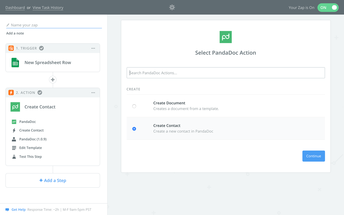User Interface of PandaDoc