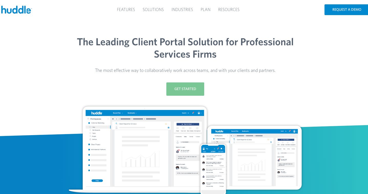 Huddle Landing Page