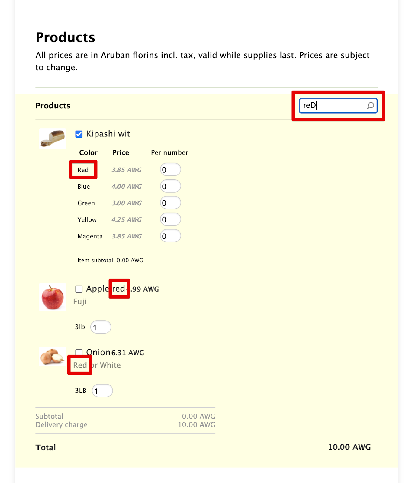 Find products easily in order forms with a new search tool Image-2