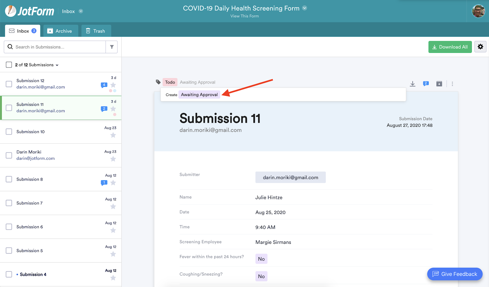 How to collaborate and communicate using Jotform Inbox Image-9