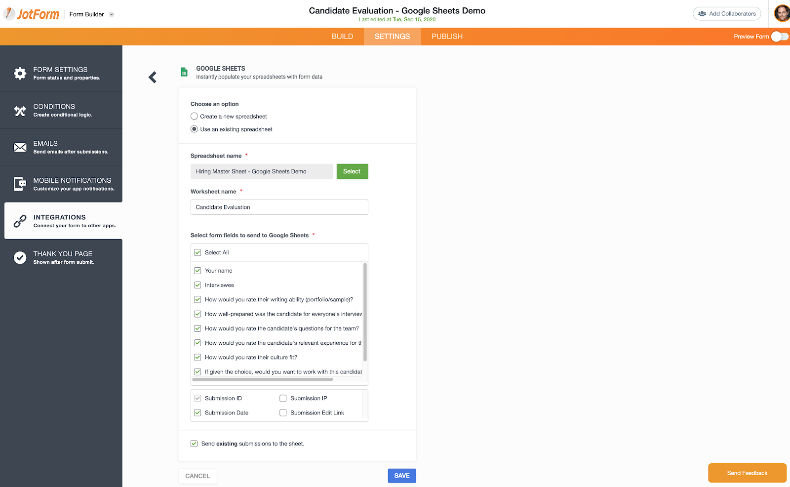 Announcing major updates to Jotform’s Google Sheets integration Image-1
