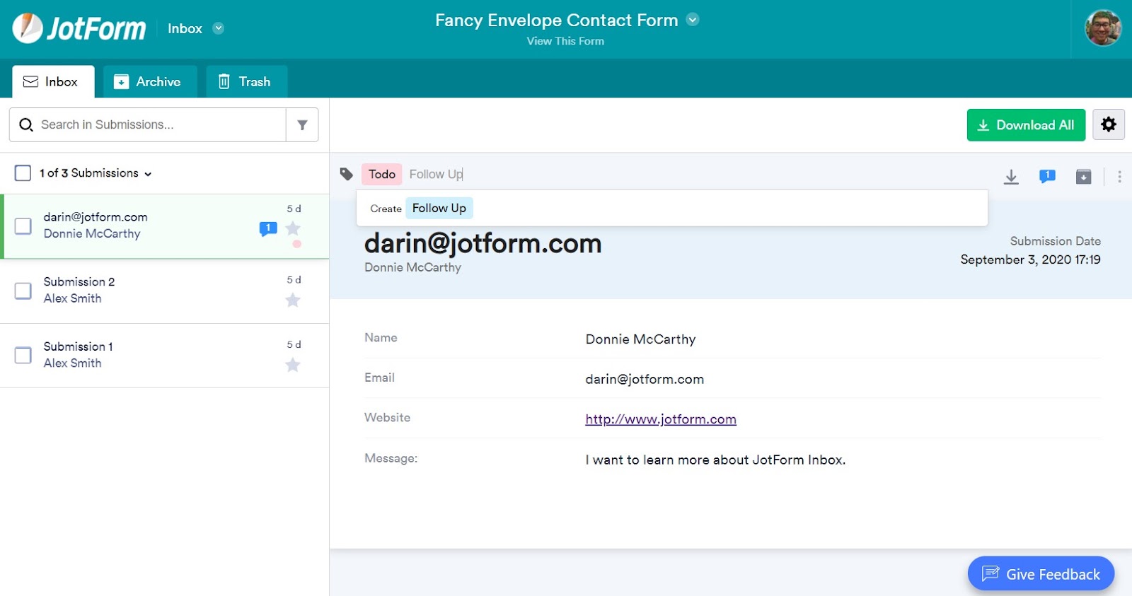 How to collaborate and communicate using Jotform Inbox Image-2