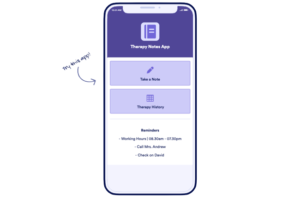 Jotform Therapy Notes App