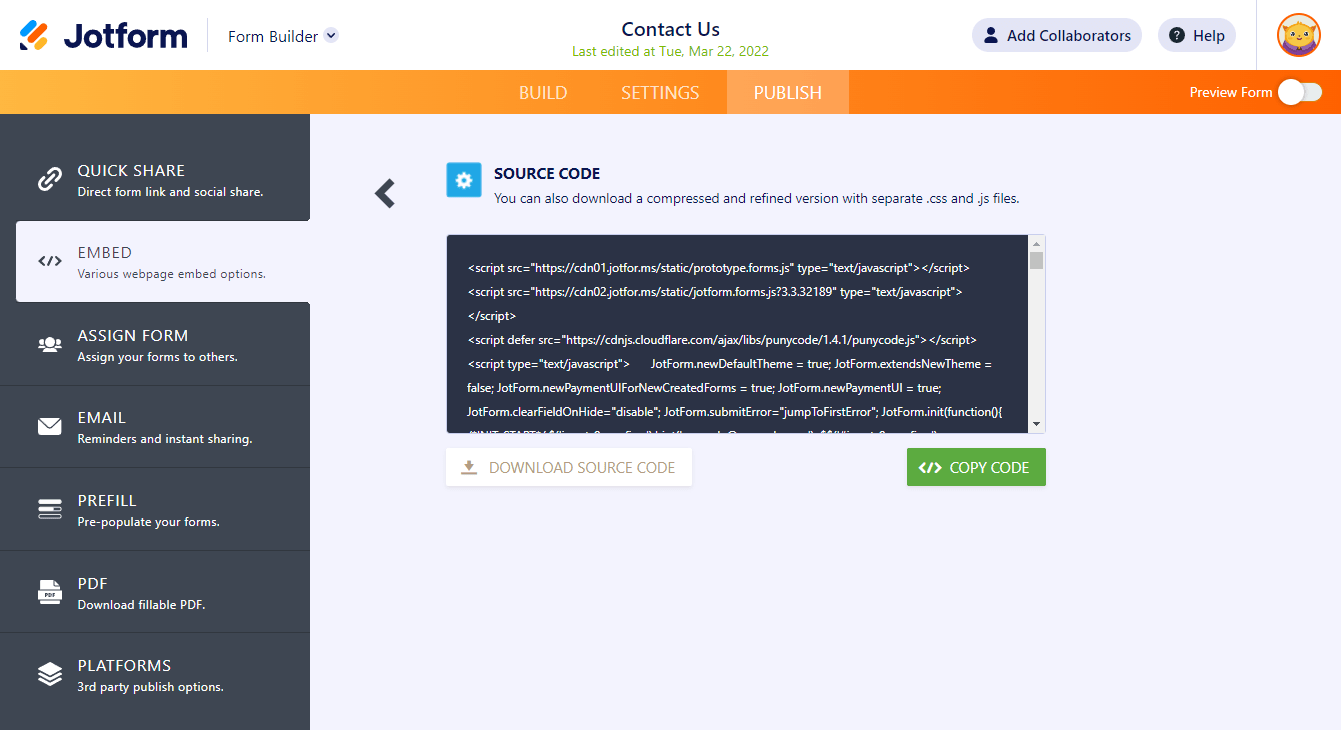 jotform-source-code-embed
