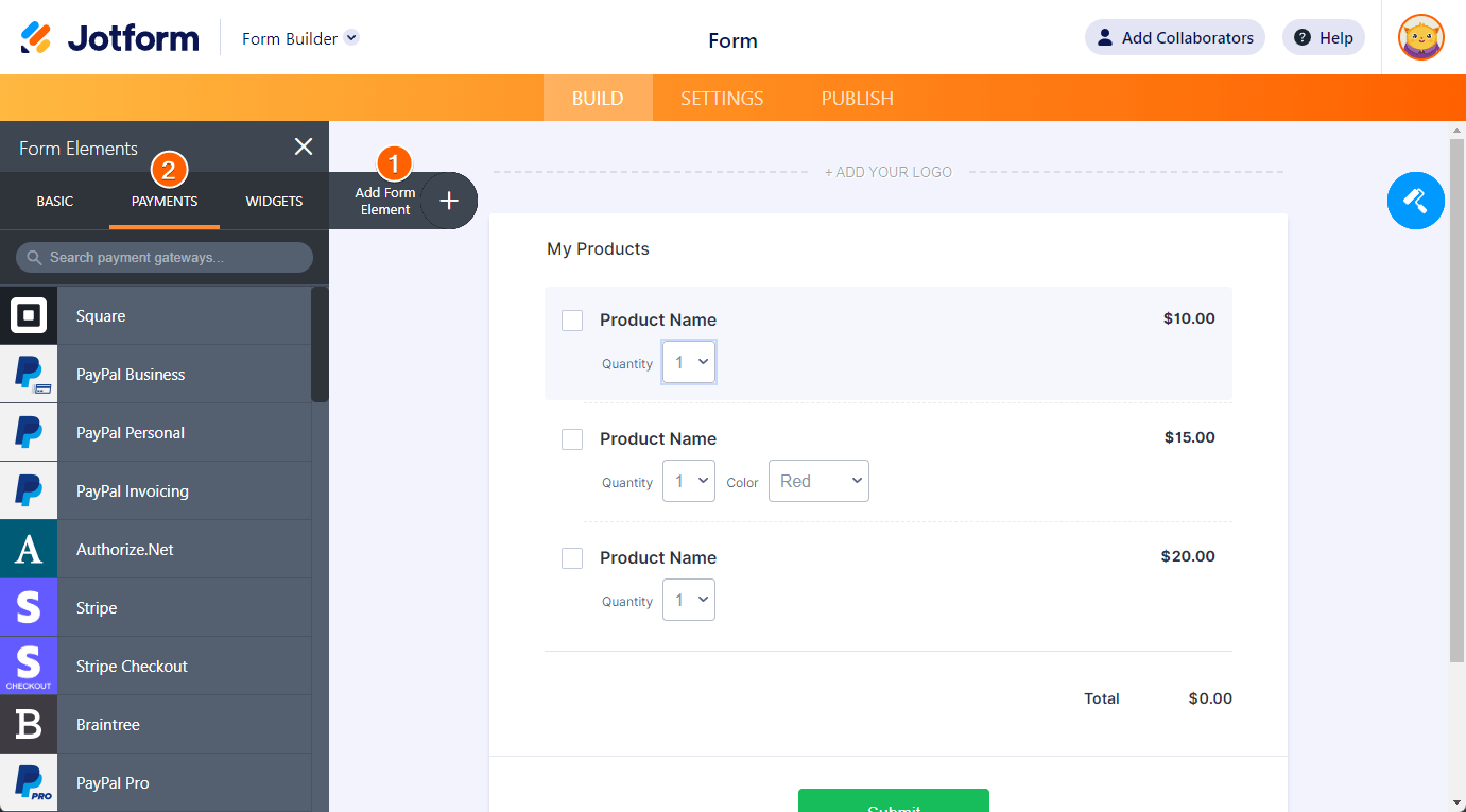 jotform-add-payment-element