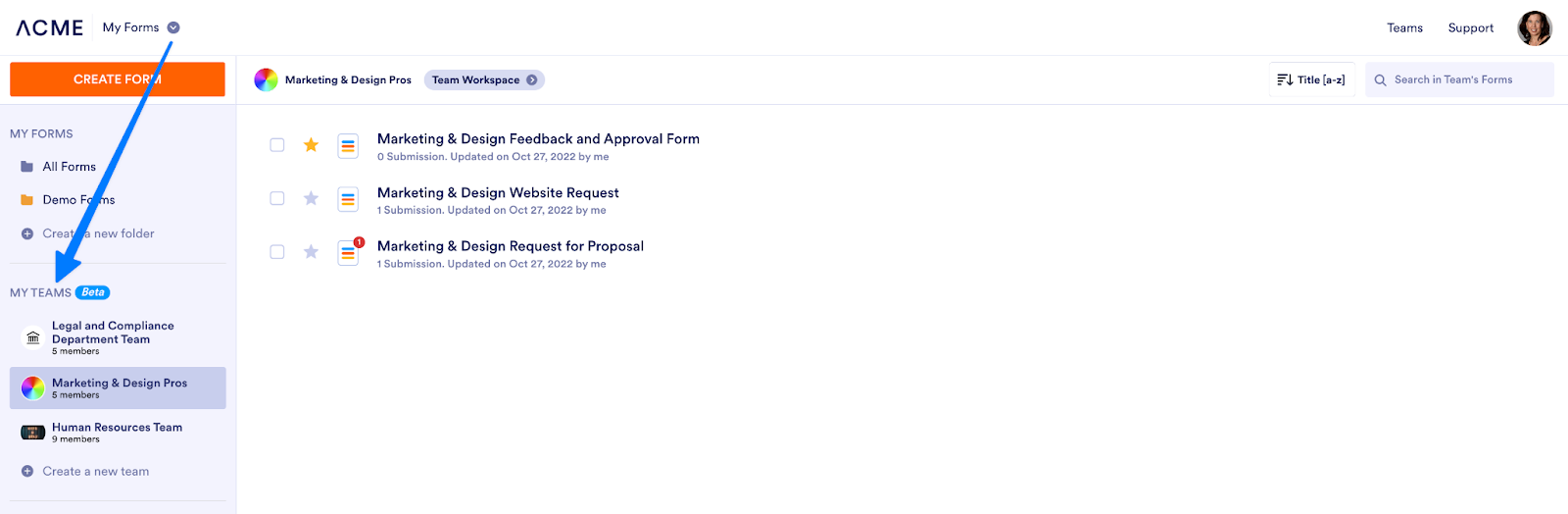 Searching and viewing your organization’s Jotform Teams Image-2