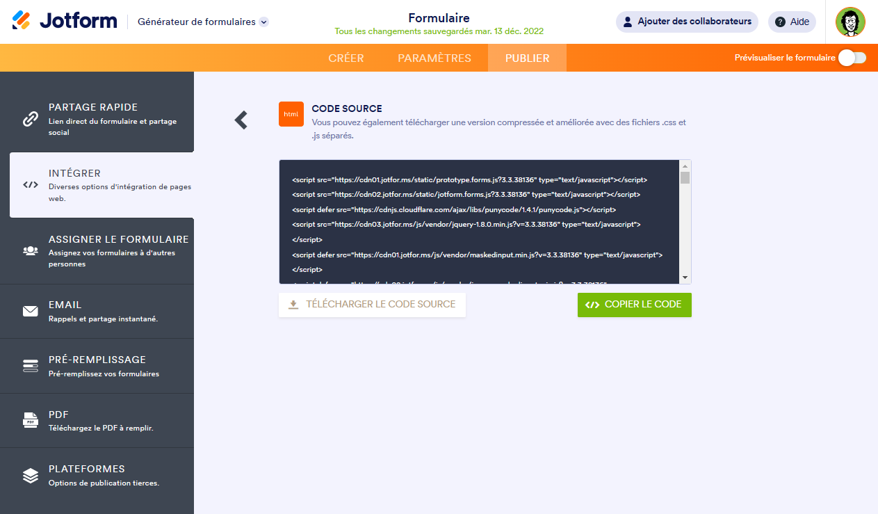 Quel code d'intégration dois-je utiliser Image-3