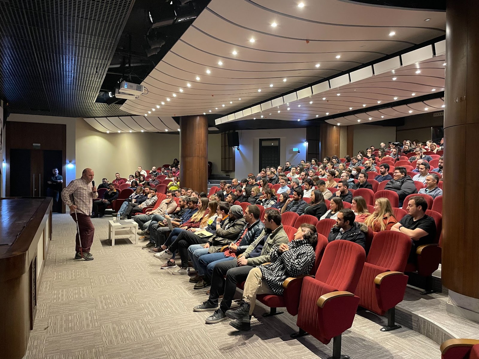 Photograph of Hasan Özdemir Leading Jotform's Accessibility Awareness Session at Ankara Office
