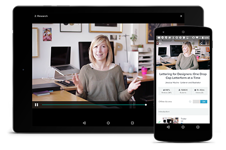 user interface of skillshare