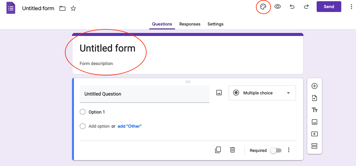 Formulir Tanpa Judul di Google Forms