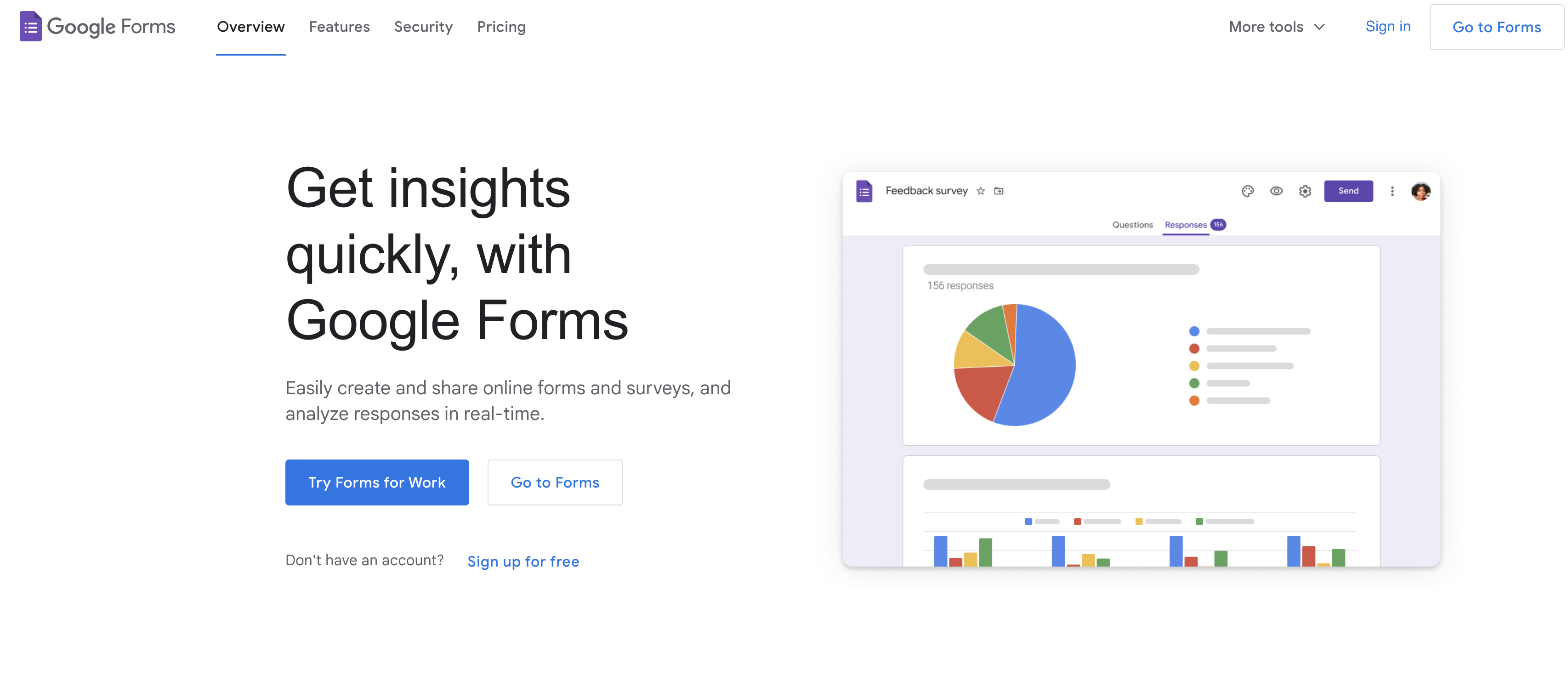 Google Forms Landing Page