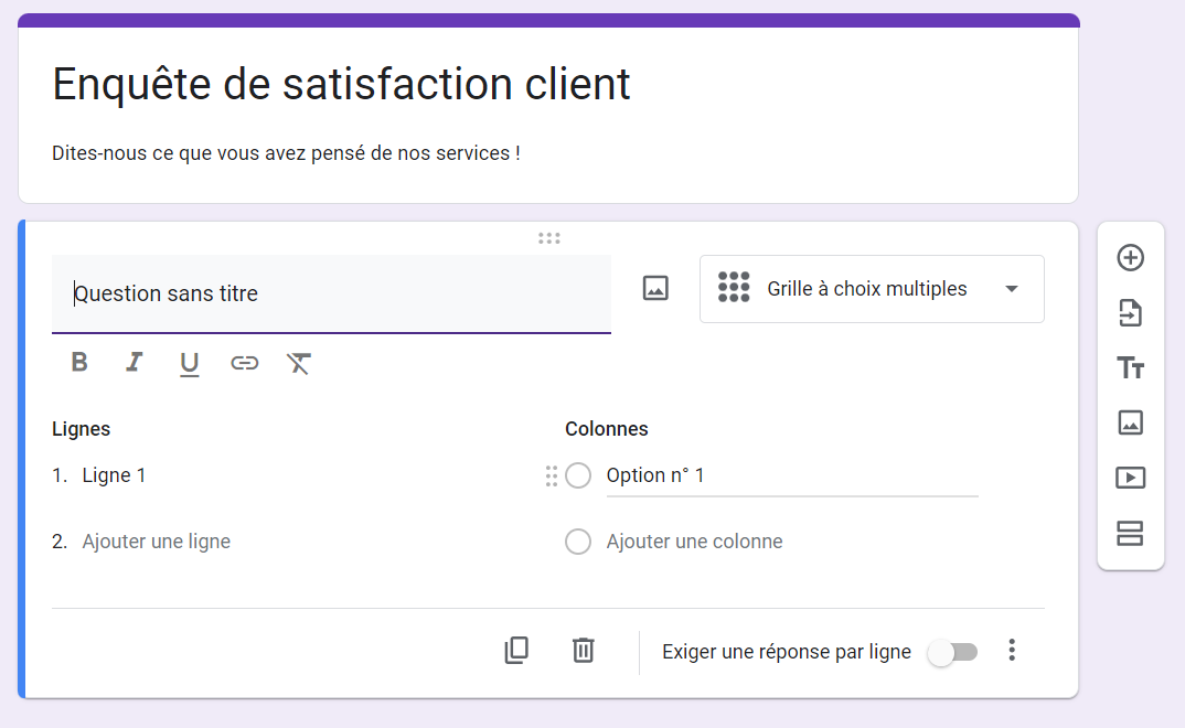 Comment ajouter une grille à choix multiples dans Google Forms? Image-3