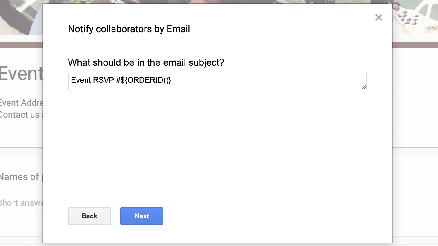 A screenshot of Mailrecipe's settings