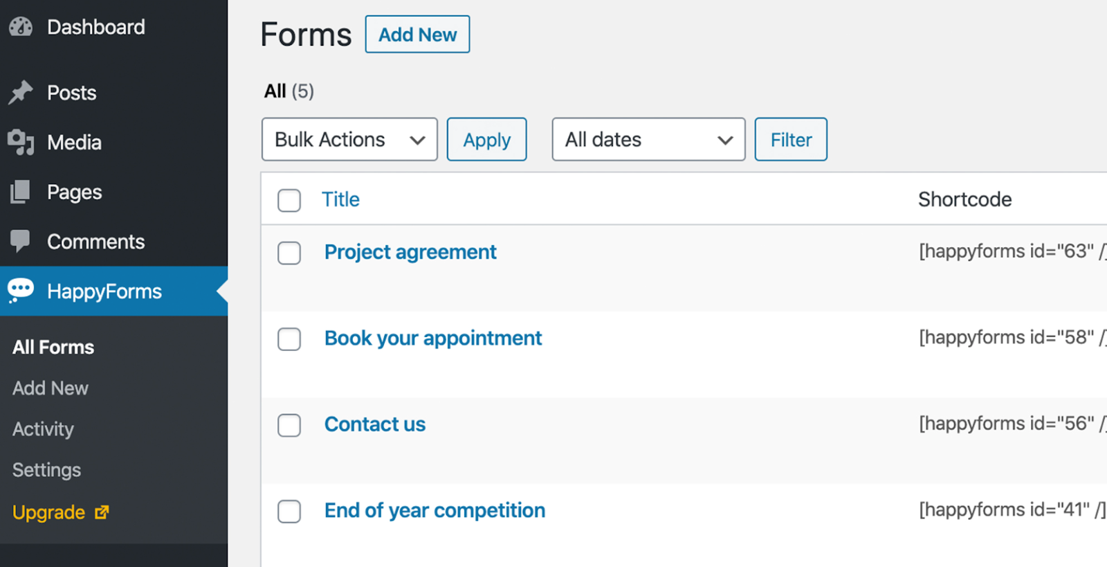 Happyforms WordPress Forms