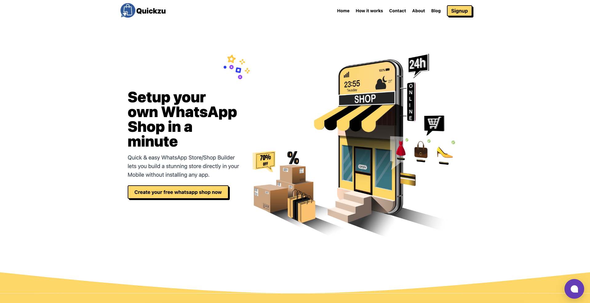 Quickzu Landing Page