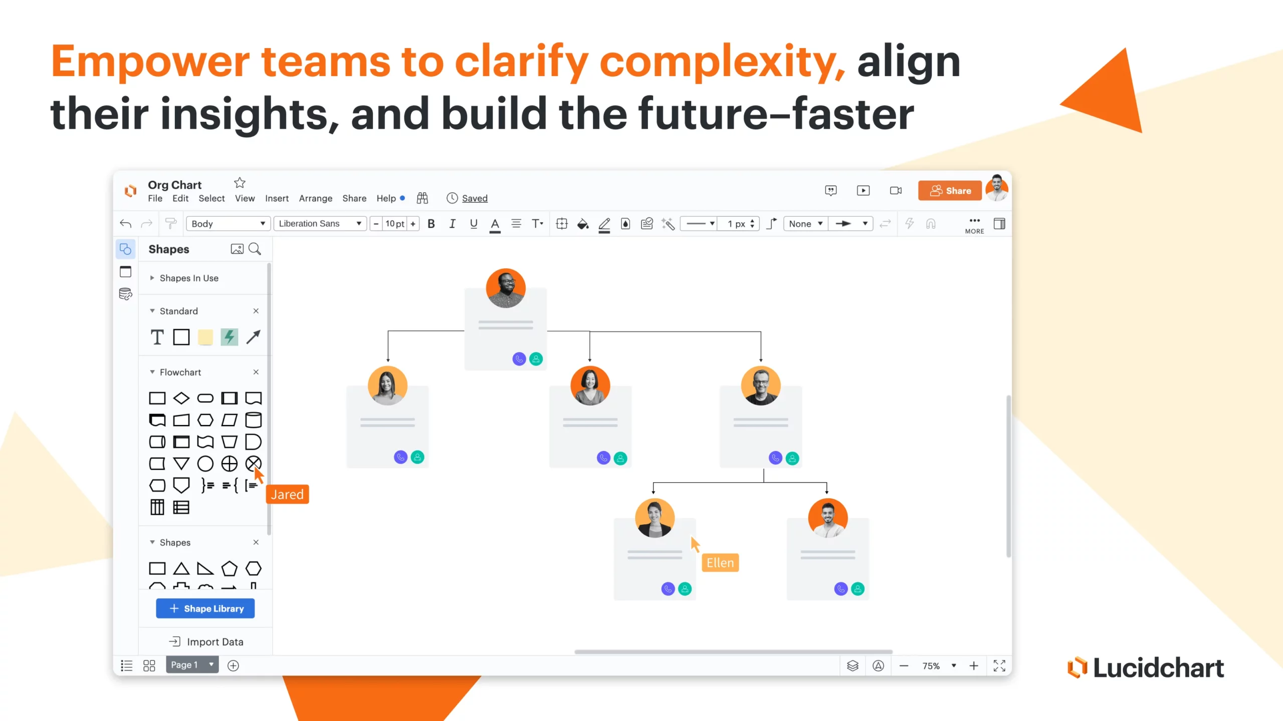 User Interface of Lucidchart