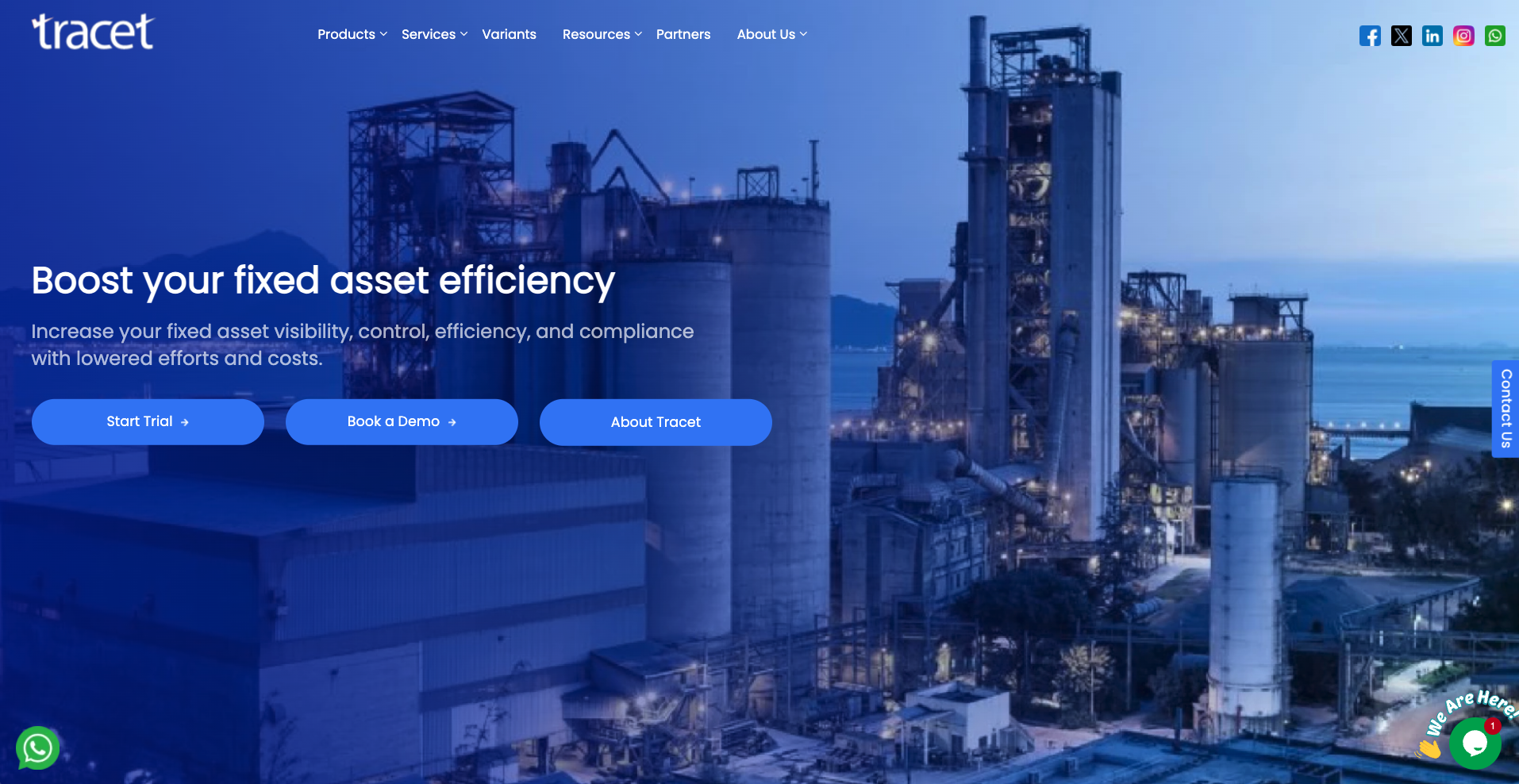 Tracet Landing Page