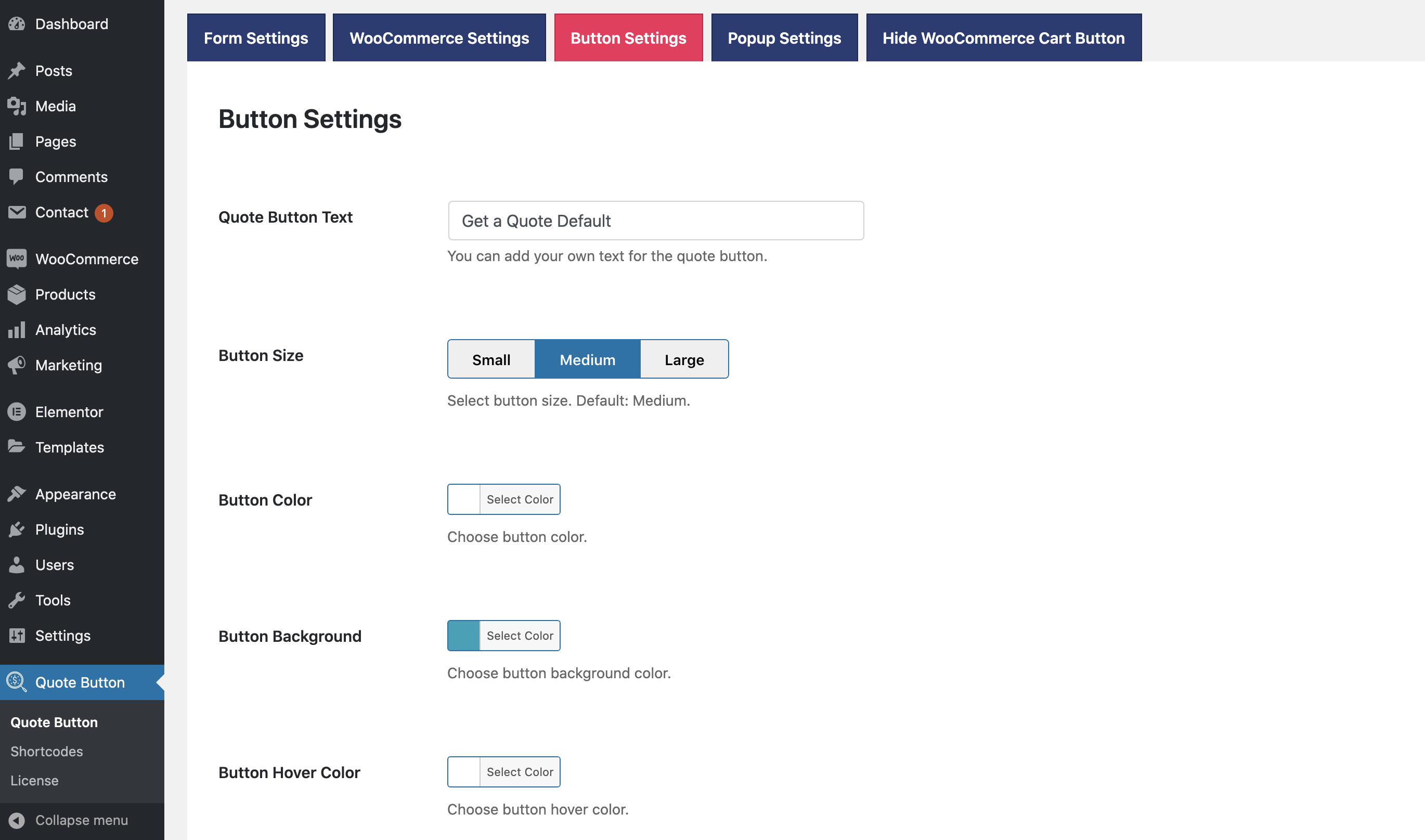 User Interface of Get a Quote Button for WooCommerce