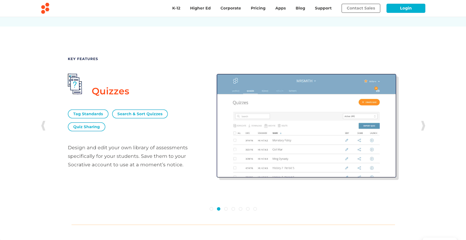 Landingpage von Socrative