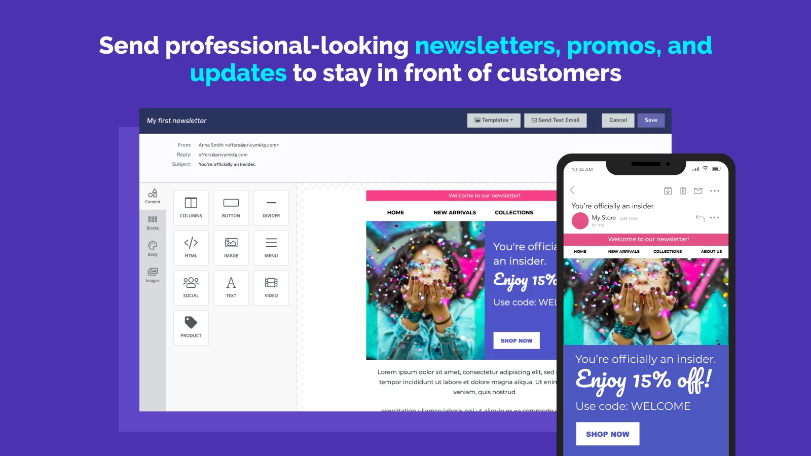 User Interface of Privy