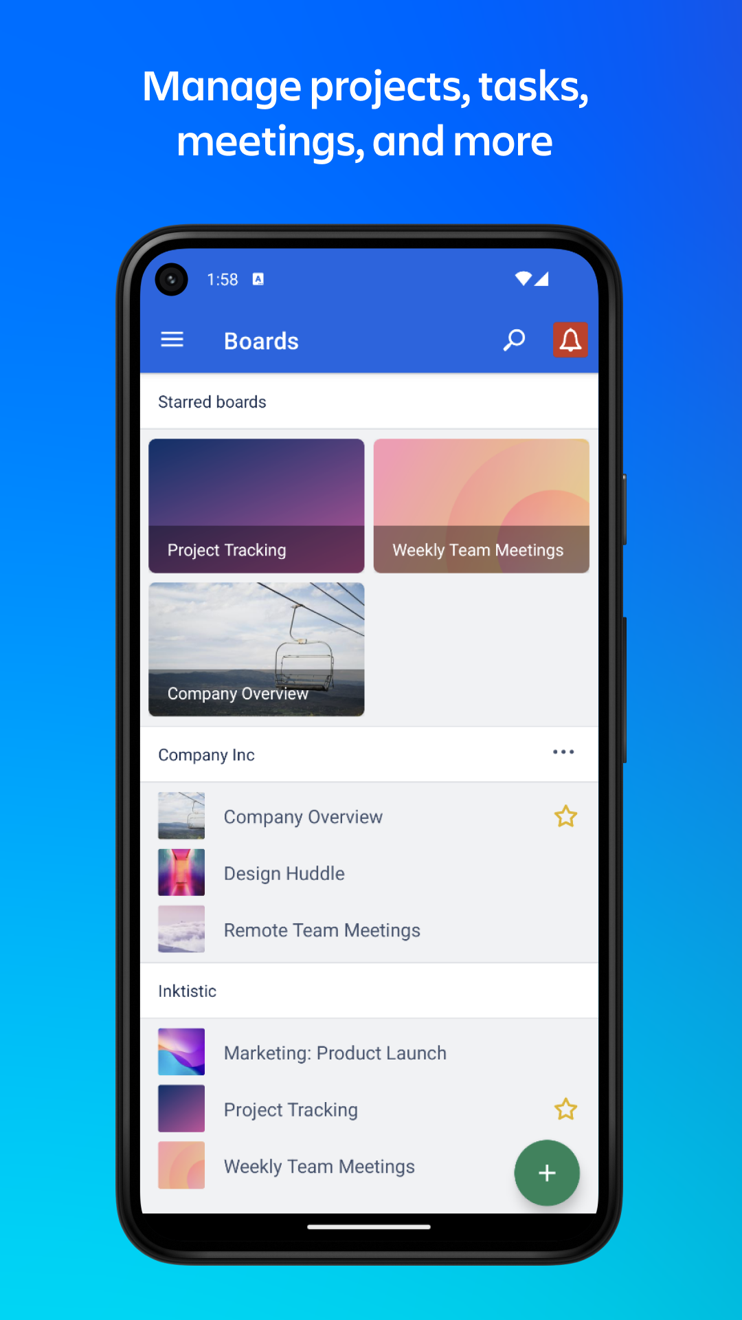 User Interface of Trello