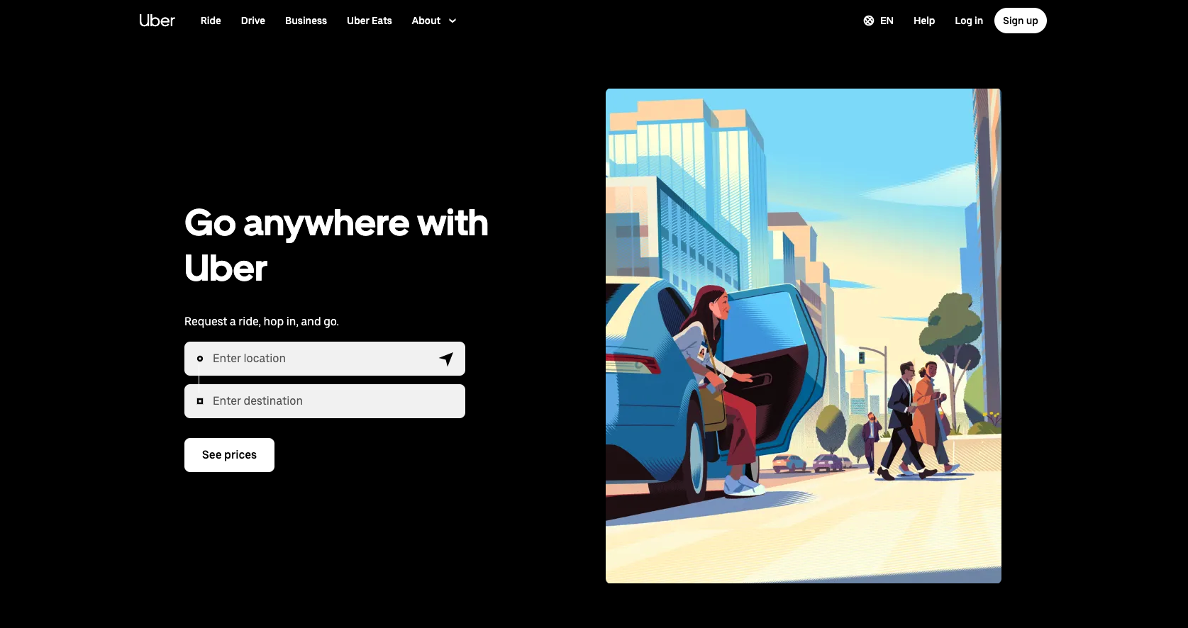 Uber Landing Page