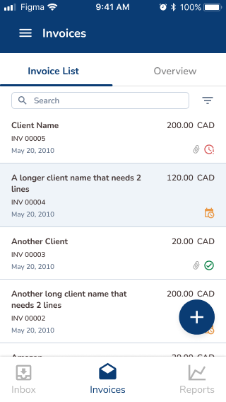 User Interface of Kashoo in Mobile