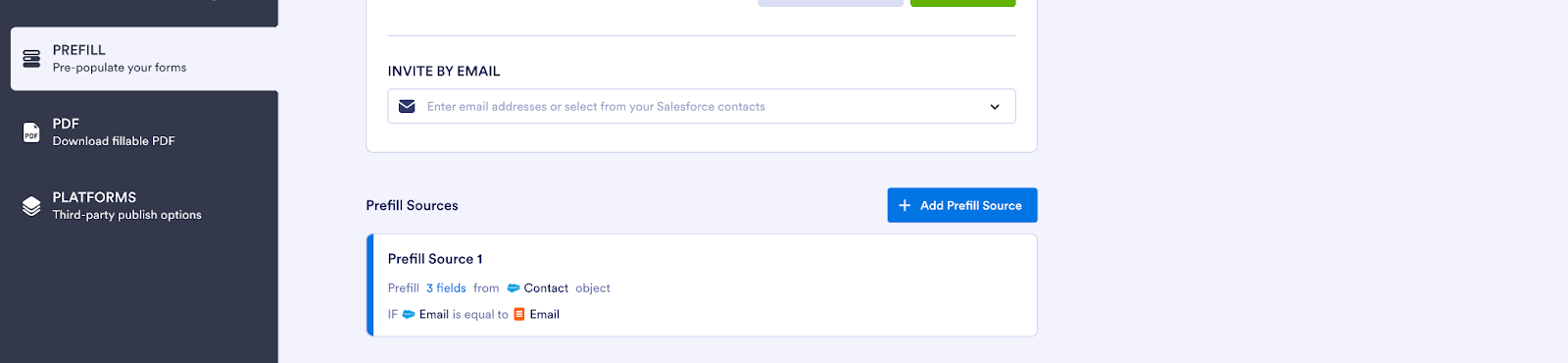 Viewing the Prefill Sources and Field Mapping