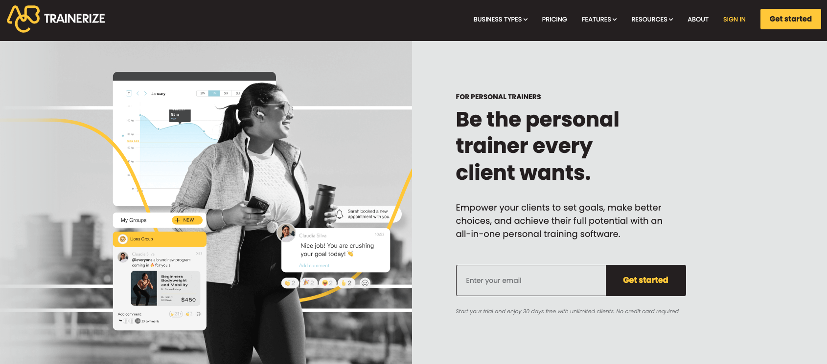 Trainerize Landing Page