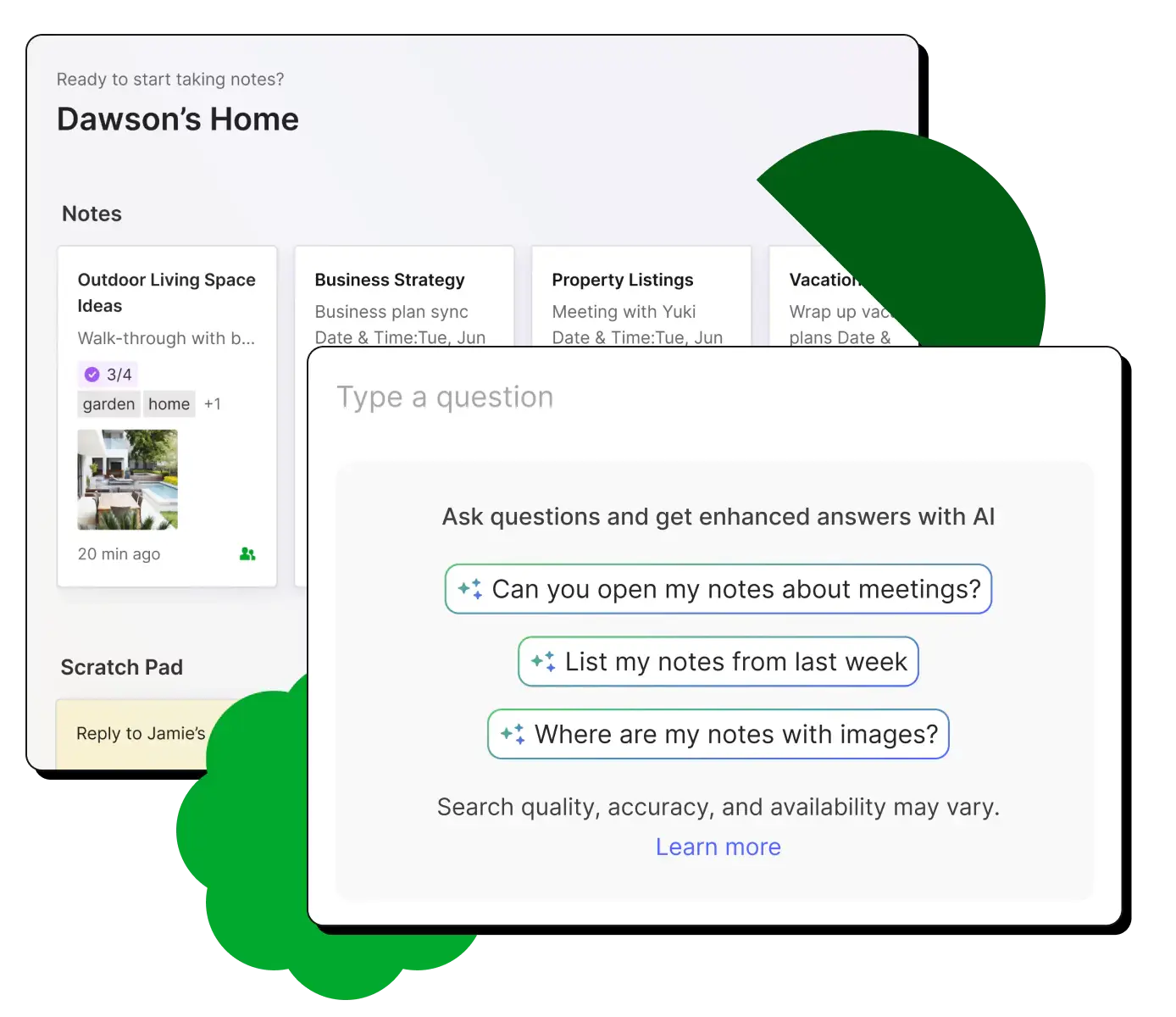 User Interface of Evernote