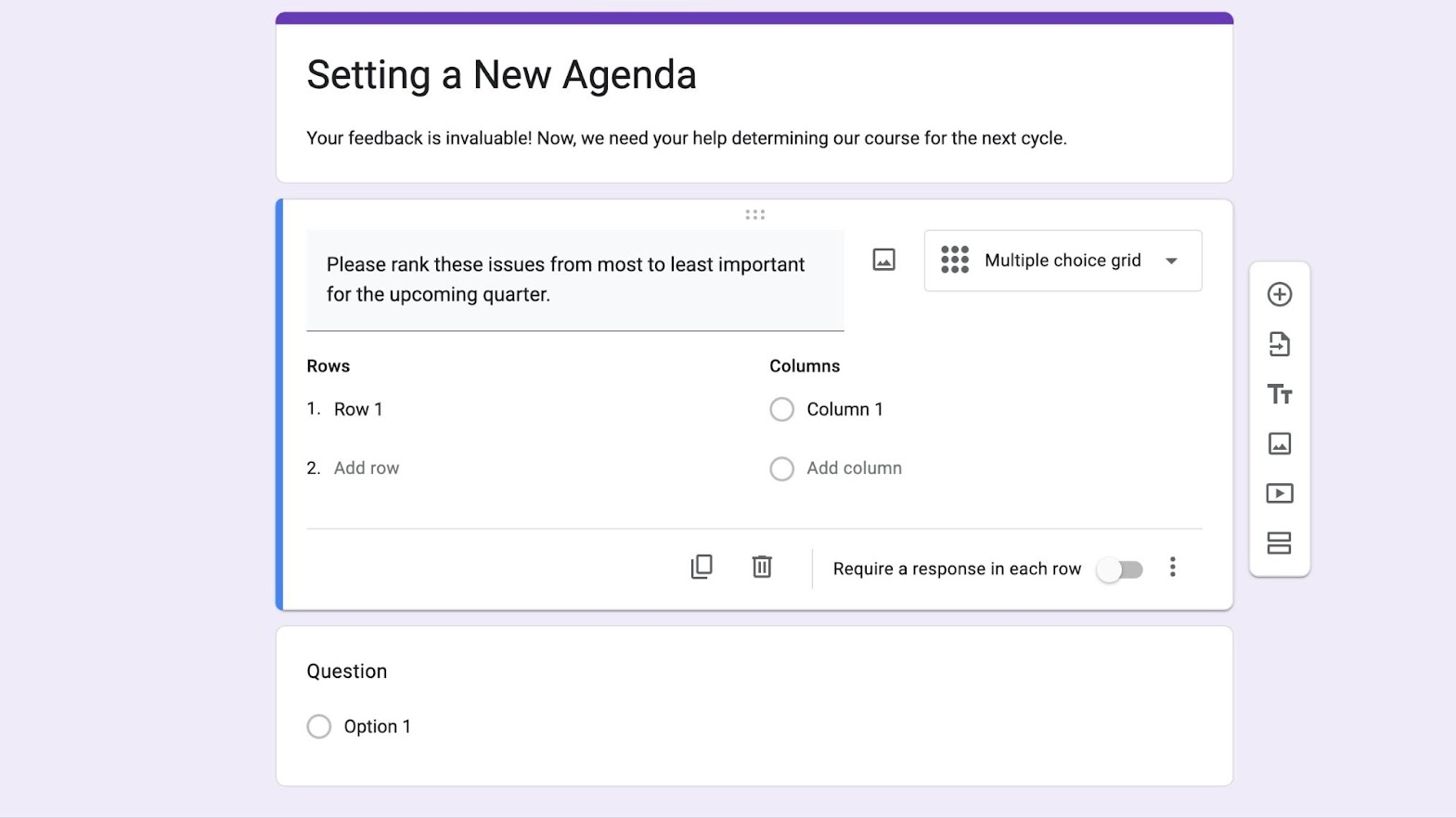 Tangkapan layar survei politik di Google Forms