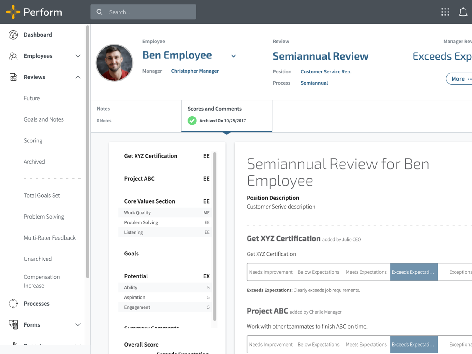 User Interface of Trakstar