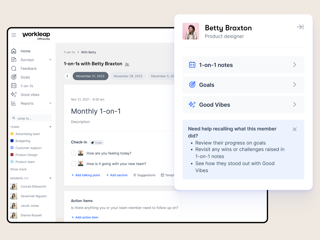 User Interface of Workleap