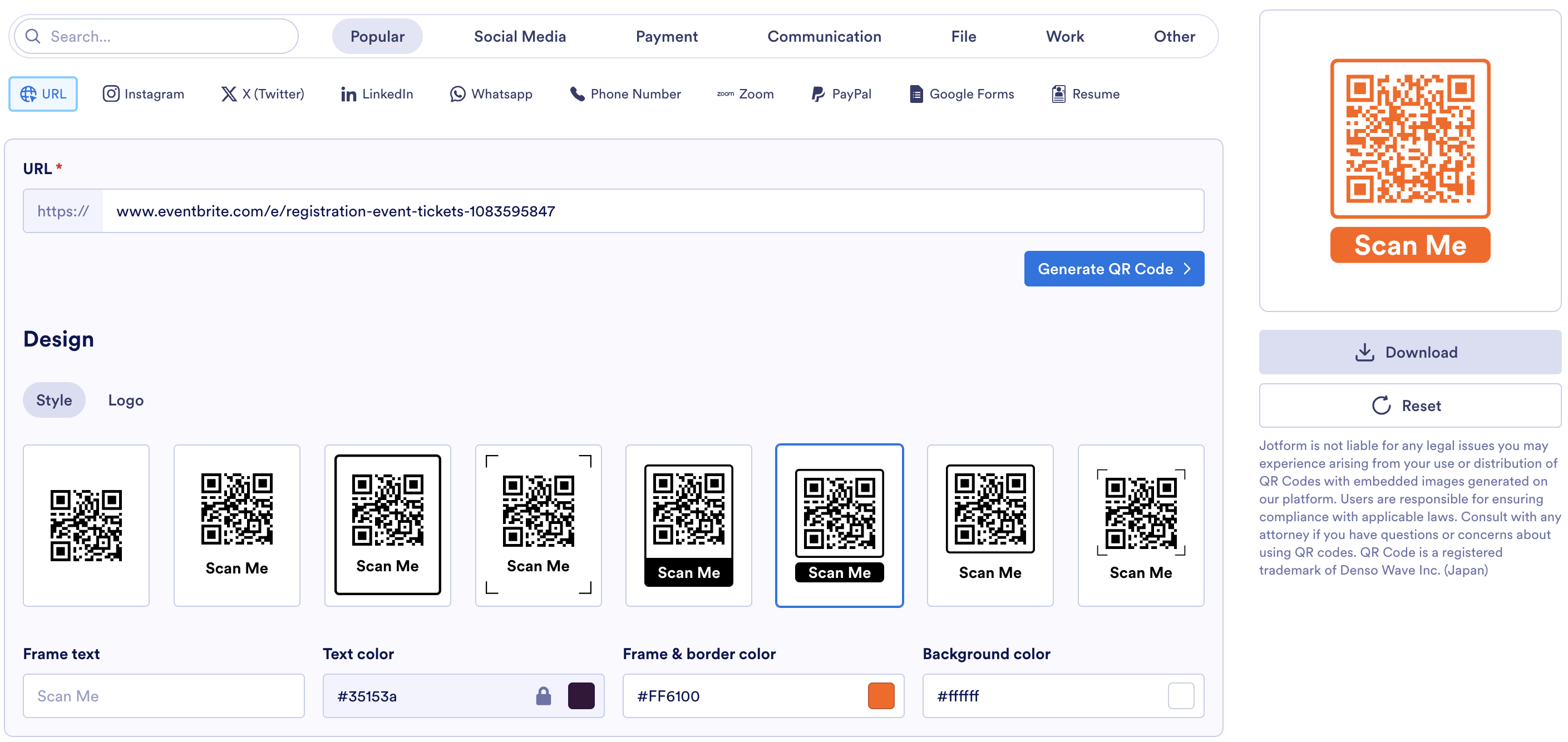 Personalize your QR code by changing the color, adding text, modifying patterns, or embedding your logo