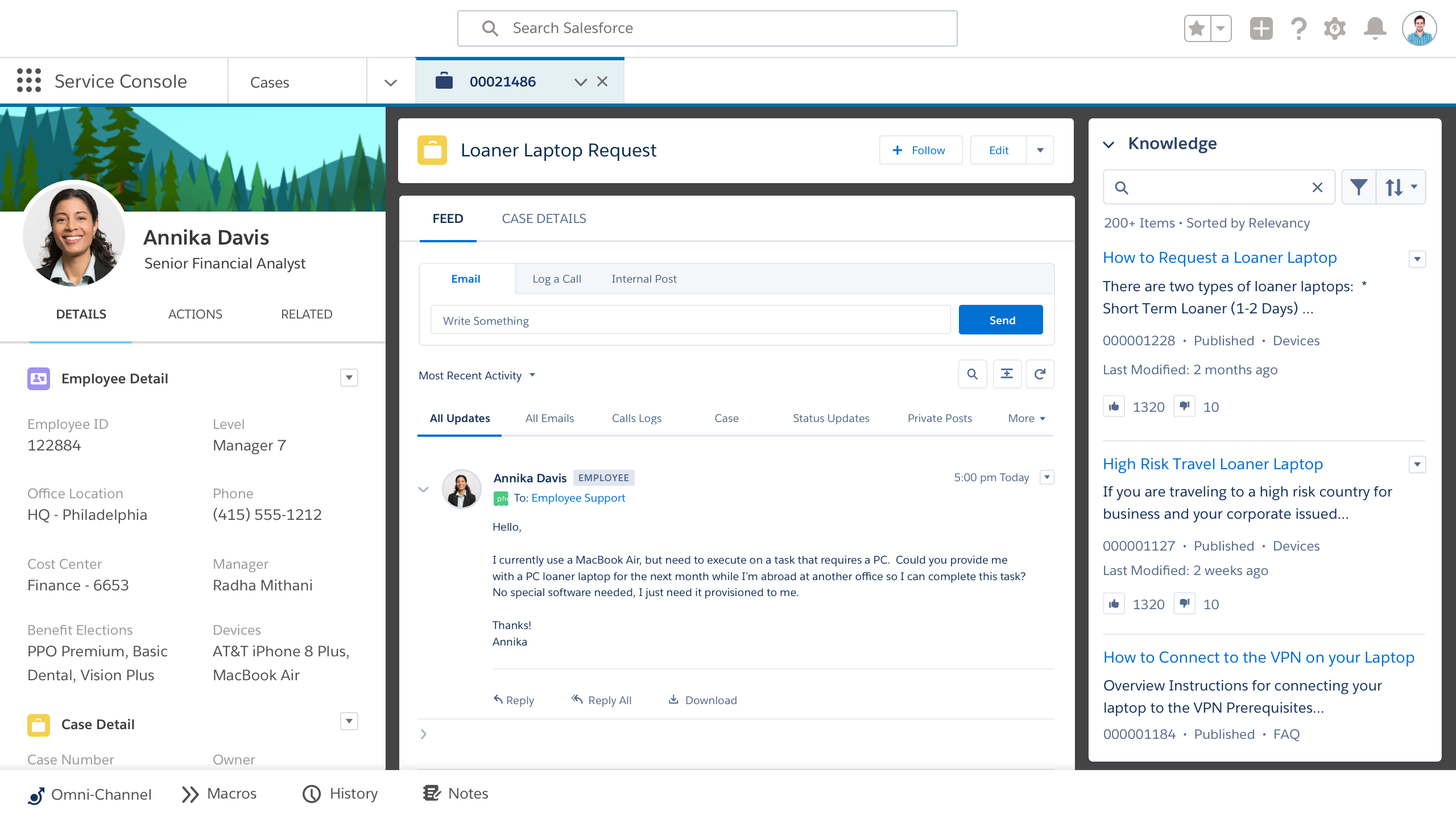 User Interface of Salesforce Service Cloud
